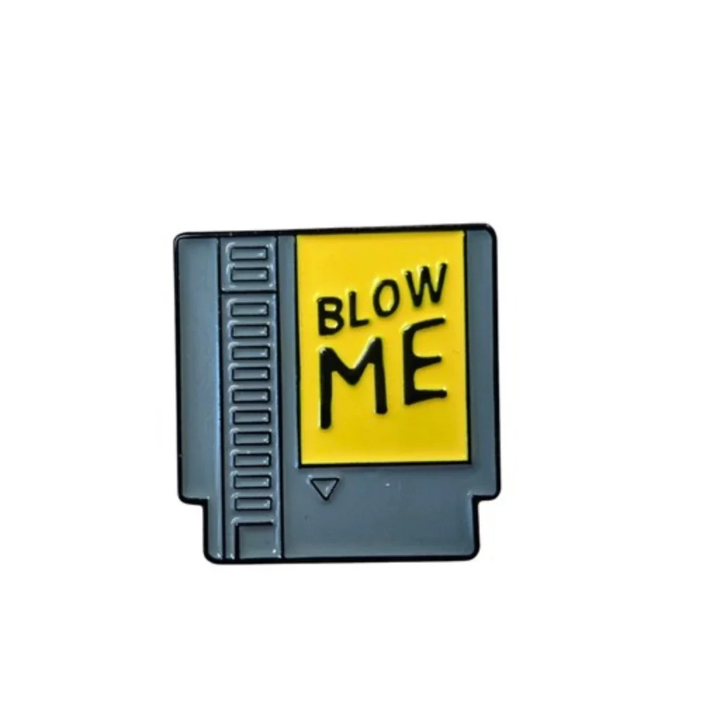 Nintendo NES Game Cartridge Blow Me Funny Enamel Pin